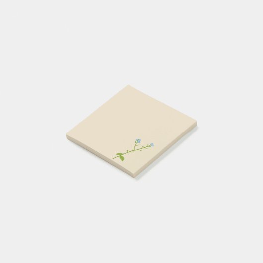 Vergeet me-niet-kleverige noten post-it® notes (Schuin)