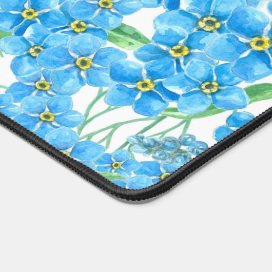 Vergeet me niet naadloos patroon bureaumat (Hoek)