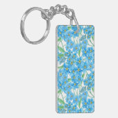 Vergeet me niet naadloos patroon sleutelhanger (Voorkant Links)