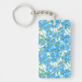 Vergeet me niet naadloos patroon sleutelhanger (Voorkant)