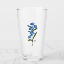 Vergeet me niet niet Flower Glass Tumbler