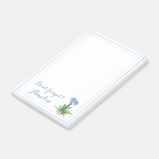 Vergeet me niet om een botanische waterverf te geb post-it® notes (Schuin)