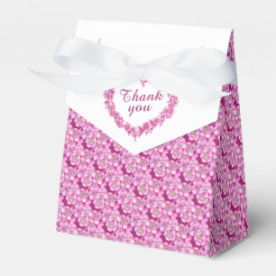 Vergeet-me-niet roze kunst dank je cadeau bedankdoosjes