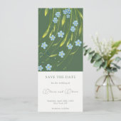 Vergeet-me-niet sparen de Datum Kaart (Staand voorkant)