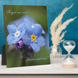 Vergeet me, niet voor altijd en nooit! fotoplaat