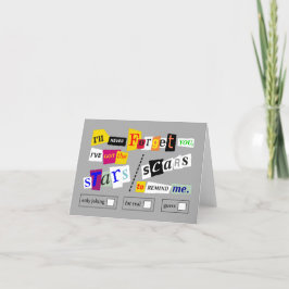 "Vergeet me niet" wenskaart Feestdagen Kaart