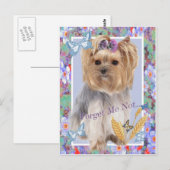 Vergeet me niet Yorkie kaarten (Voorkant / Achterkant)