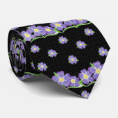 Vergeet-me-niet zwart stropdas (Opgerold)