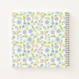 Vergeet-me-noten en korenbloemen notitieboek
