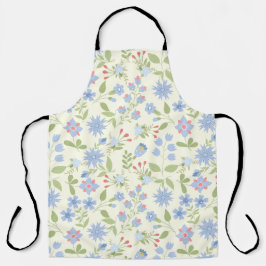 Vergeet-me-noten en korenbloemen schort