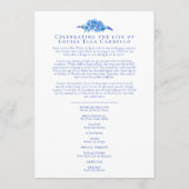 Vergeet-me-nots begrafenisdienst programma blauw w (Achterkant)