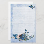 Vergeet me Nots Briefpapier (Voorkant / Achterkant)