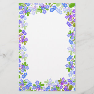 Vergeet me Nots Floral Stationery Briefpapier