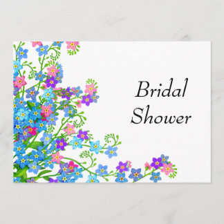 Vergeet me Nots Garden Vrijgezellenfeest Invites Kaart