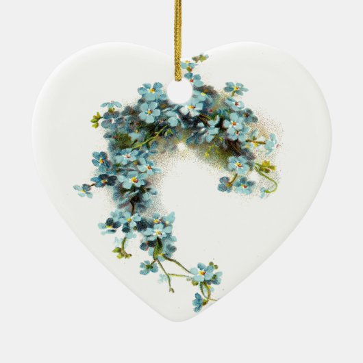  vergeet-me-Nots Keramisch Ornament (Achterkant)