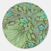 Vergeet-me-Nots, Wallpaper van William Morris Ronde Sticker (Voorkant)