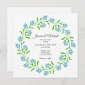 Vergeet me Nots Waterverf Kaart (Voorkant / Achterkant)