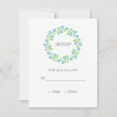 Vergeet me Nots Waterverf RSVP Kaartje (Voorkant)