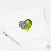 VERGEET ME NOTULEN MONOGRAM, WEDDING ARTITY yellow Hart Sticker (Envelop)