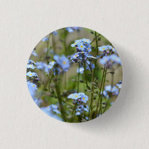 Vergeet mij niet Bloemen Button / Badge