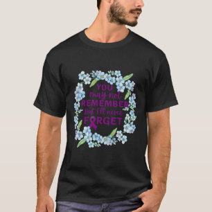 Vergeet-mij-niet bloemenslingers Heimer's bewustzi T-shirt
