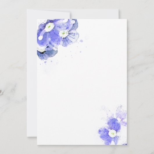 Vergeet-mij-niet Viering van het leven Aankondiging (Achterkant)