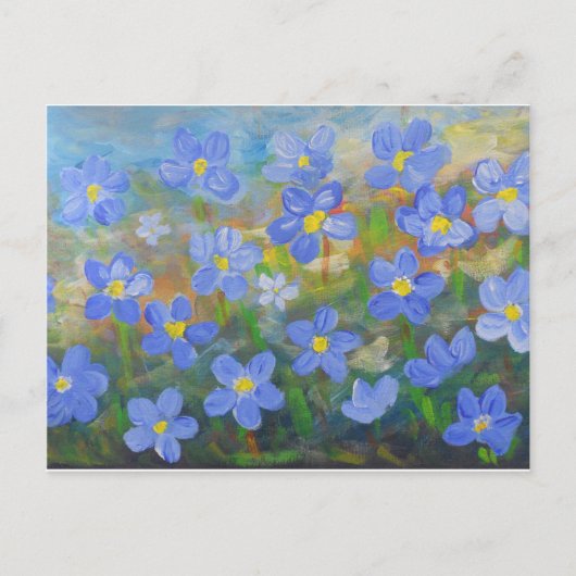 vergeet-mij-nietje briefkaart (Voorkant)