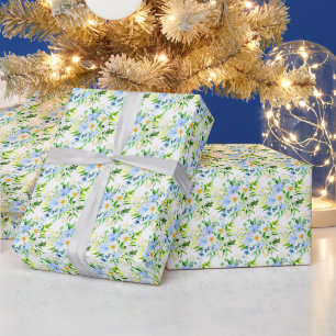 Vergeet-mij-nietjes en Madeliefjes Bloemen Cadeaupapier