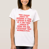 Vergeet niet dat het maar vier spieren nodig heeft t-shirt (Voorkant)