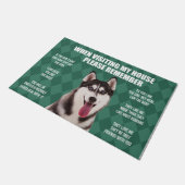 Vergeet niet dat Husky Dog's House Rules Doormat Deurmat (Schuin)