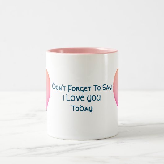 Vergeet niet dat ik van je Inspirerend hou Tweekleurige Koffiemok (Center)