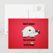 Vergeet niet: de koning houdt van je! briefkaart (Voorkant / Achterkant)