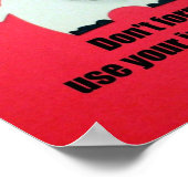 Vergeet niet, gebruik je stem binnenshuis! poster (Hoek)