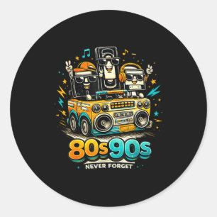 Vergeet niet mans cassettereband vhs muziek oude s ronde sticker