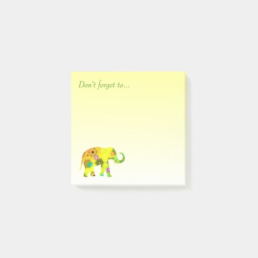 Vergeet niet... met mooie olifant post-it® notes (Voorkant)
