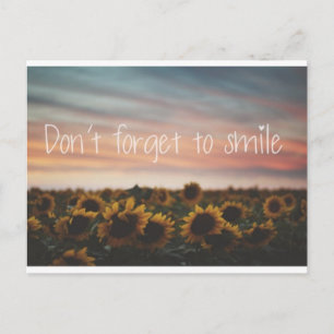 Vergeet niet om Briefkaart te glimlachen