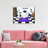 Vergeet niet om Cat Canvas Art van Bihrle te schep (Insitu (Woonkamer))