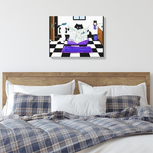 Vergeet niet om Cat Canvas Art van Bihrle te schep (Insitu (Slaapkamer))