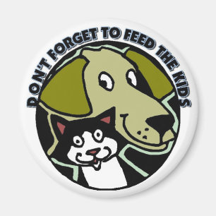 Vergeet niet om de kinderen te voeden magneet