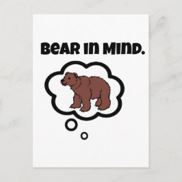 Vergeet niet om te Beren in Mind Funny Pun Cartoon Briefkaart