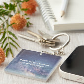 Vergeet niet omhoog te kijken sleutelhanger (Voorkant Rechts)