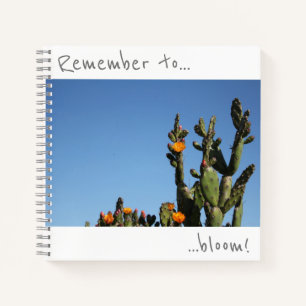 Vergeet niet te bloeien Cactus Bloemen Notitieboek