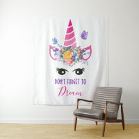 Vergeet niet te dromen roze Unicorn