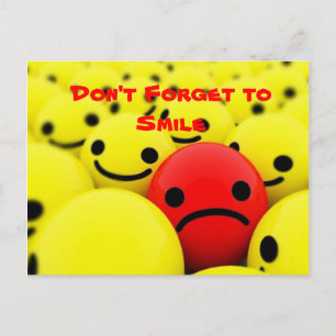 Vergeet niet te glimlachen - Briefkaart