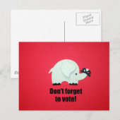 Vergeet niet te stemmen! briefkaart (Voorkant / Achterkant)