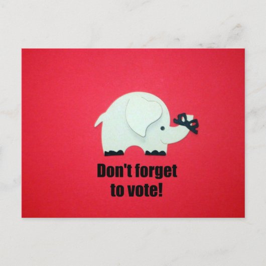 Vergeet niet te stemmen! briefkaart (Voorkant)