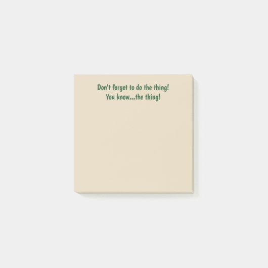 Vergeet niet wat netelig is. post-it® notes (Voorkant)