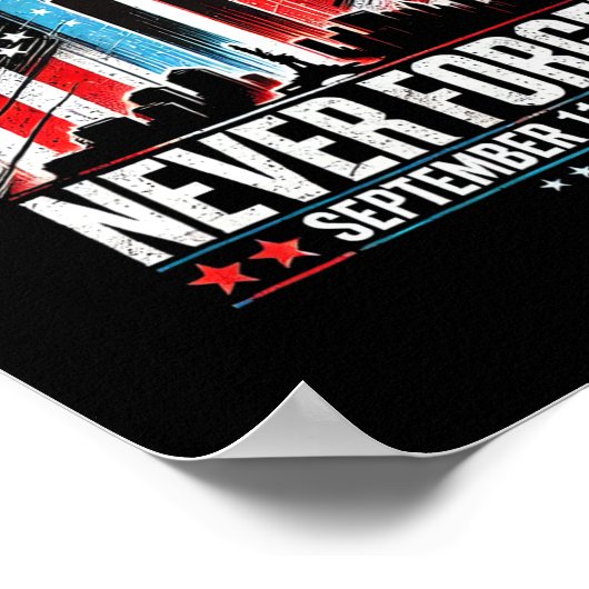 Vergeet nooit 11 september 2001 Memorial Day Ameri Poster (Hoek)