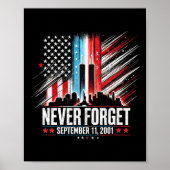 Vergeet nooit 11 september 2001 Memorial Day Ameri Poster (Voorkant)
