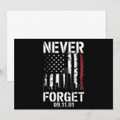 Vergeet nooit 11 september 2001 Memorial Day Kaart (Voorkant / Achterkant)